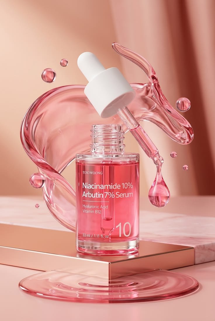 Dropper bottle of vitamin C face serum